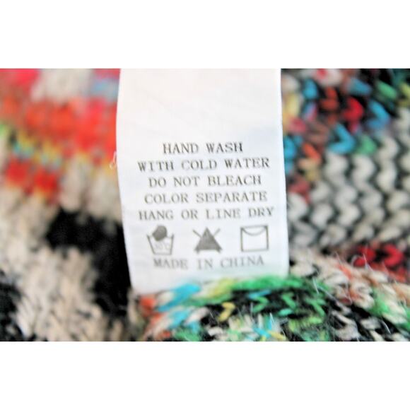 Debut by Dreamers Sweater Atzec Tribal Open Cardigan Womens size L Duster - Picture 7 of 7